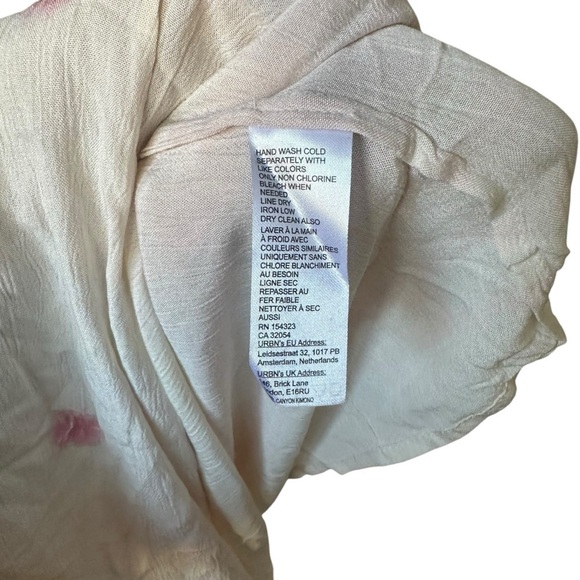 Free People Kimono Laurel Canyon Printed Rose Duster Rayon OS NWOT - Picture 6 of 6